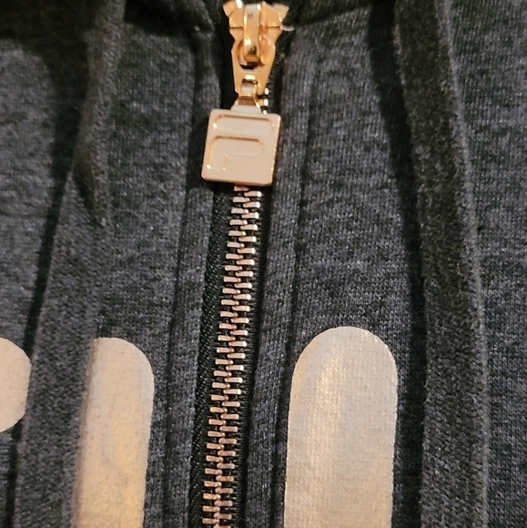FILA Full Zip Hoodie, Rose Gold, Heathered Dark Grey - Picture 6 of 12